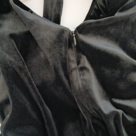 A New Day‎ Women's Black Velvet Jumpsuit Halter Neckline Side Pocket Size L NWT - Picture 7 of 9